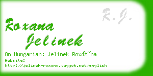 roxana jelinek business card